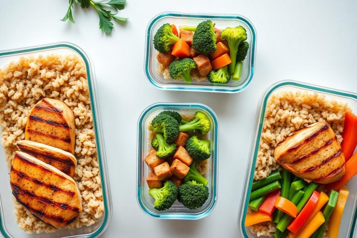 Healthy meal prep containers